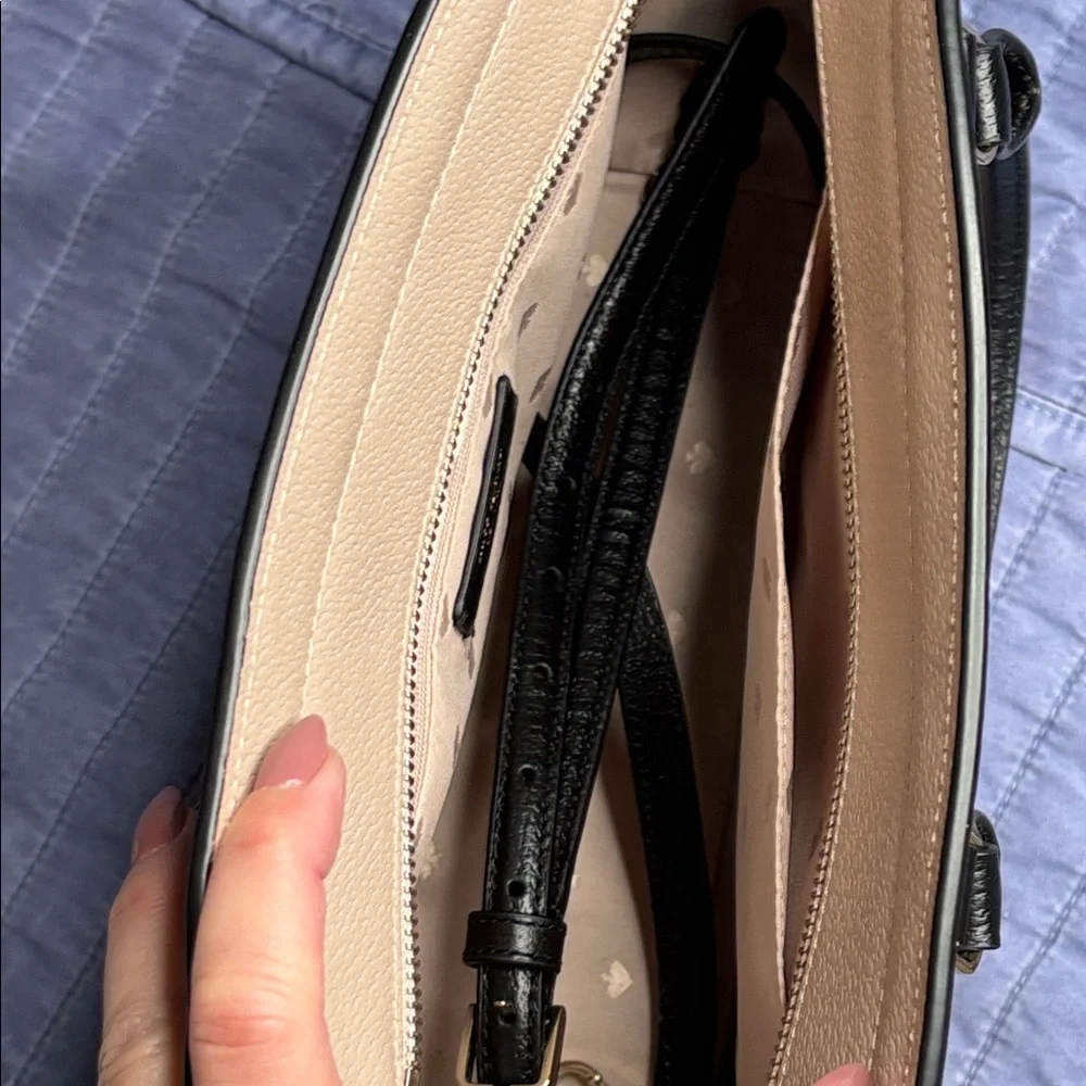 kate spade Two-Tone Blush and Black Satchel - Picture 15 of 16